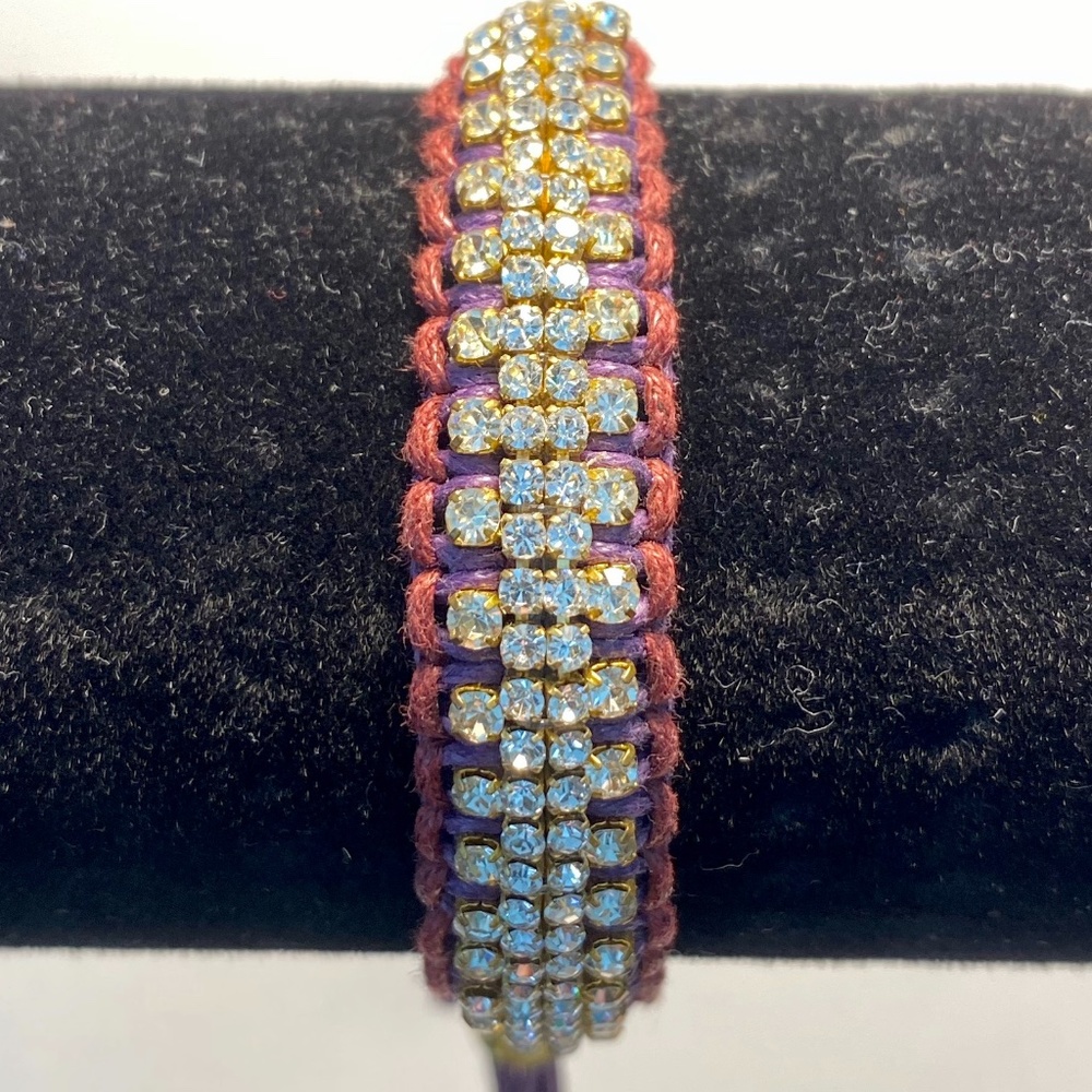 Braided Woven Rhinestone Tassel by Rose Gonzales